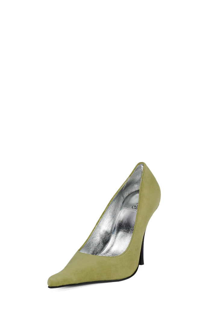 KICKIT Jeffrey Campbell Stiletto Heel Pump Green Suede