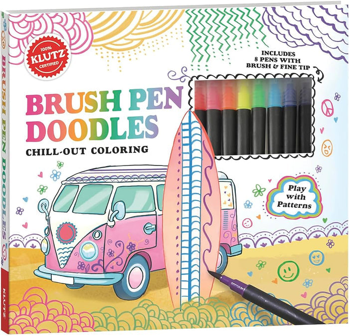 Klutz Brush Pen Doodles Chill Out Coloring Kit