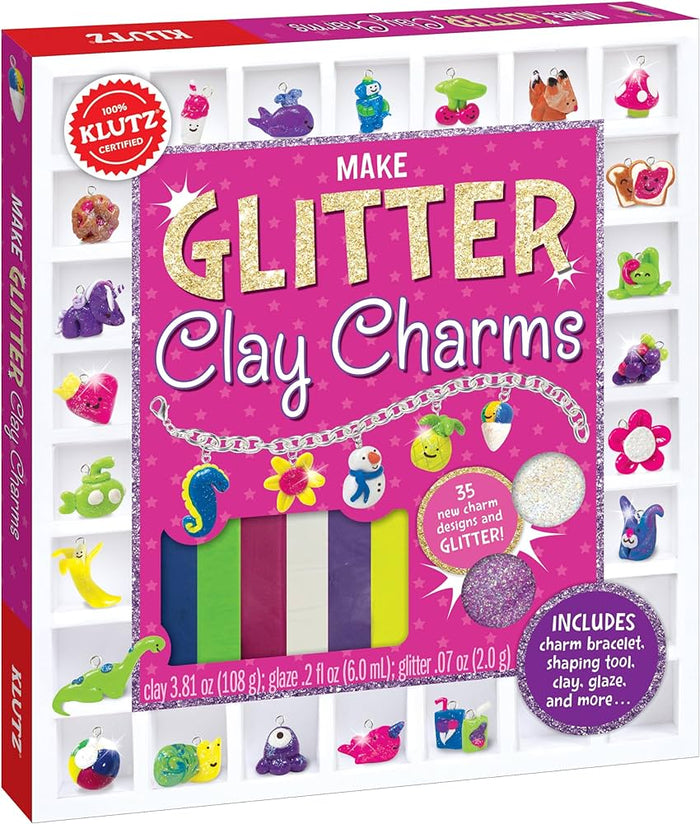 Klutz Make Glitter Clay Charms Book & Activity Kit