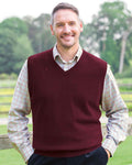 Lambswool Slipover  Mens - Claret - Country Collection