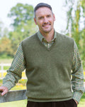 Lambswool Slipover  Mens - Lovat - Country Collection