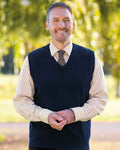 Lambswool Slipover  Mens - Navy - Country Collection