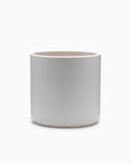 Large Matte White Cylinder Pot