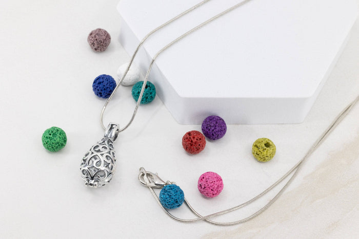 Lava Drop Aromatherapy Pendant Necklace at Your Oil Tools