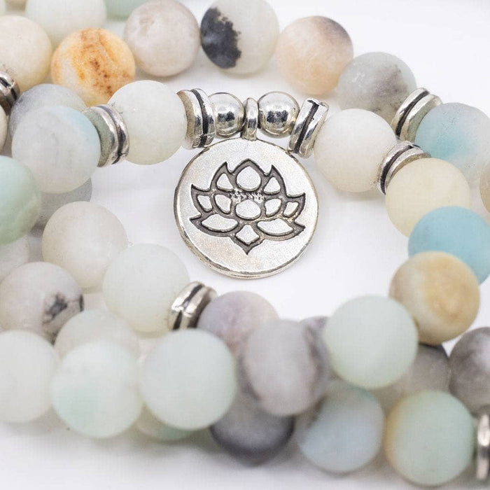 Lava Rock Bracelet Amazonite Wrap 6mm (Lotus) at Your Oil Tools