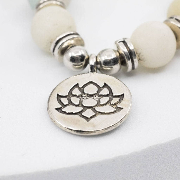 Lava Rock Bracelet Amazonite Wrap 6mm (Lotus) at Your Oil Tools