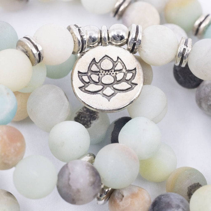 Lava Rock Bracelet Amazonite Wrap 6mm (Lotus) at Your Oil Tools
