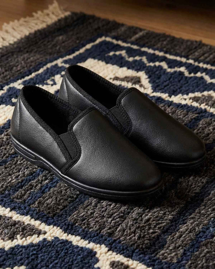 Lazy Dogz Men’s Slippers - Black - Country Collection
