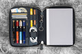 Leather Zippered A5 Leuchtturm1917  Notebook Folio  - Crazy Horse Black