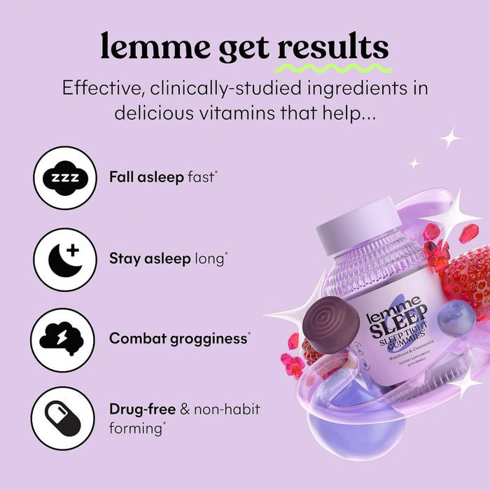 Lemme Sleep Gummies - Deep Sleep Support - Tub of 60 gummies