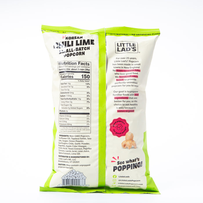 Little Lad's Korean Chili Lime Popcorn 153g