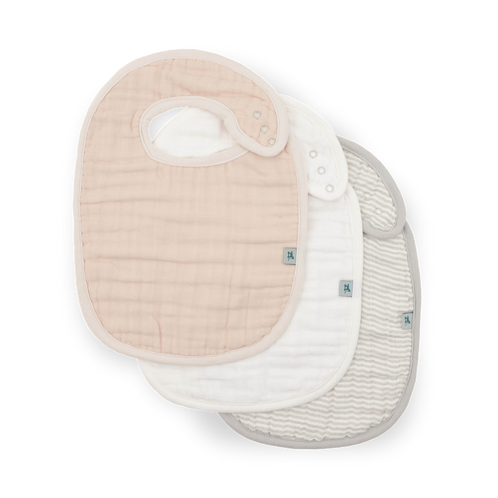 Little Unicorn Cotton Muslin Classic Bib 3 Pack in Rosie