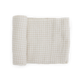 Little Unicorn Cotton Muslin Swaddle in Tan Gingham