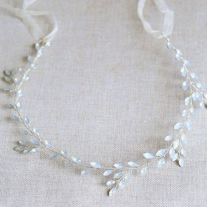 Wedding Hair Accessories - Opal Bridal Headband Vine - Available in Gold and Silver