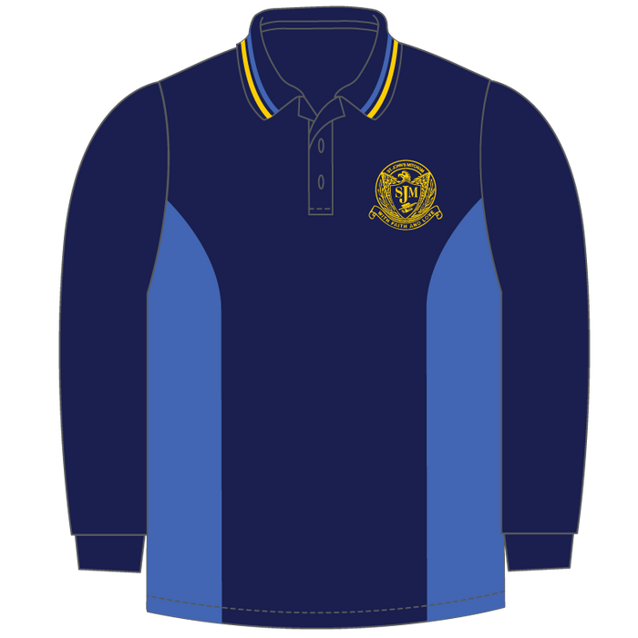 Long Sleeve Panel Polo Shirt