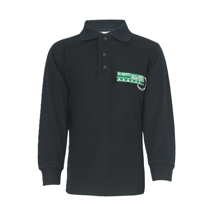 Long Sleeve Polo Shirt - Navy