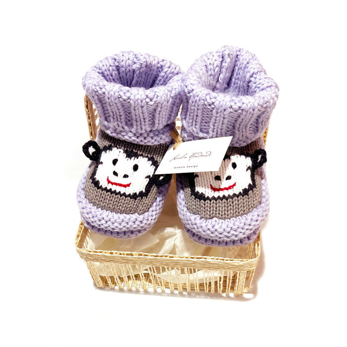 Loralin Design - Lavender Monkey Booties