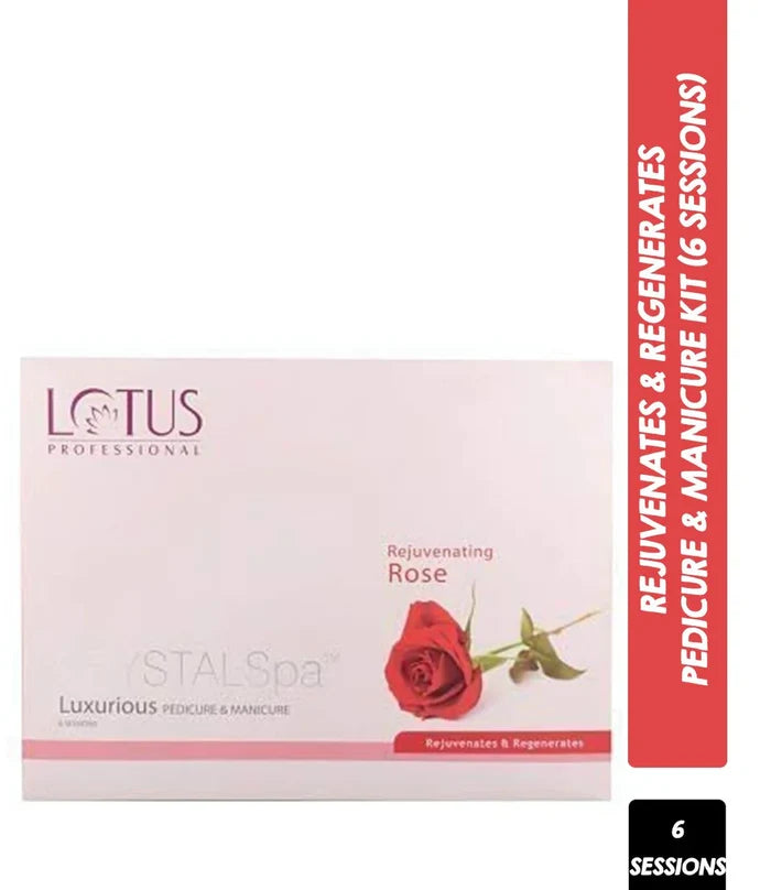 Lotus Professional Crystal Spa Luxurious Pedicure And Manicure, Rose 6 sessions