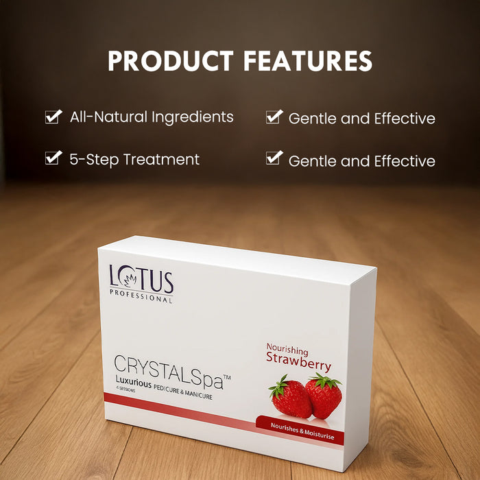Lotus Professional Crystal Spa Luxurious Pedicure And Manicure, Rose 6 sessions