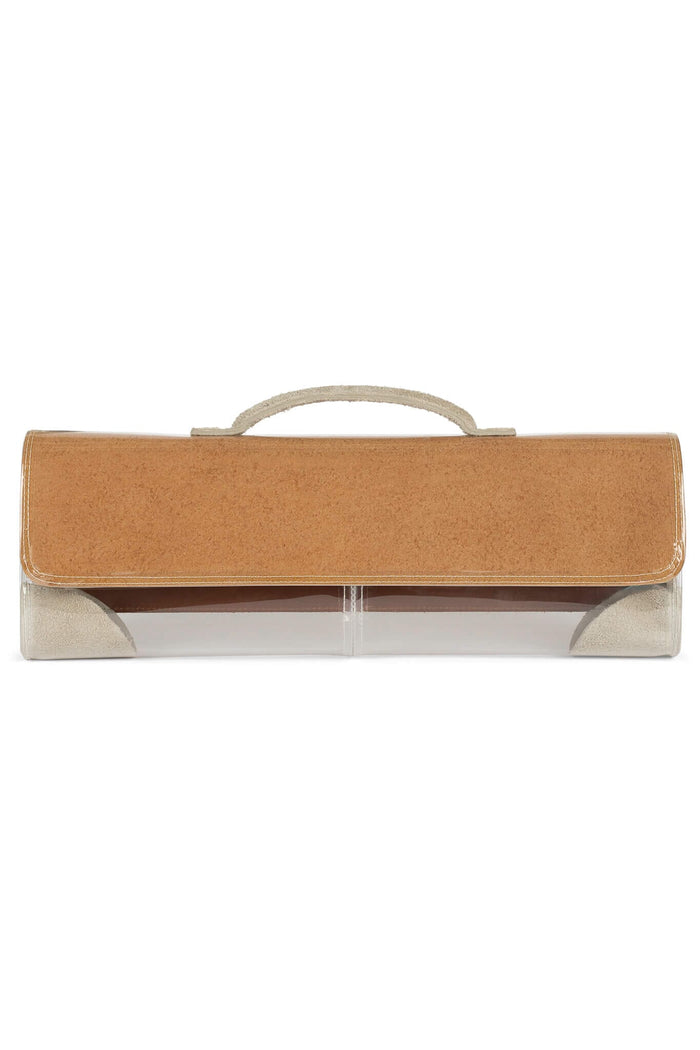 LUCIDITY Jeffrey Campbell Clutch Clear Beige Combo