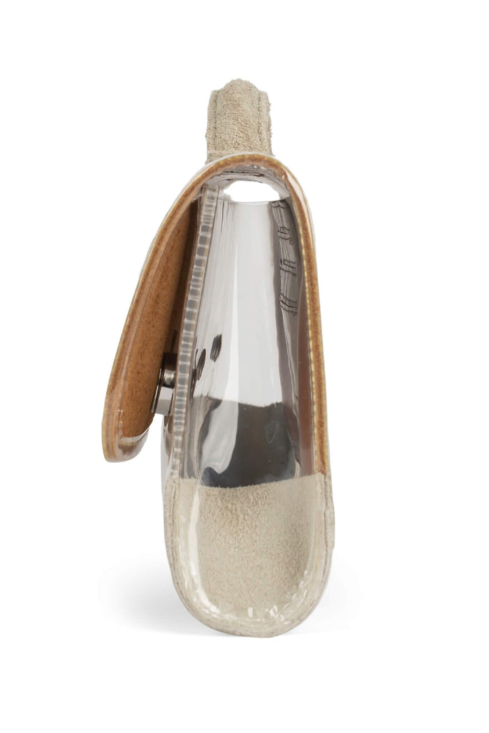 LUCIDITY Jeffrey Campbell Clutch Clear Beige Combo