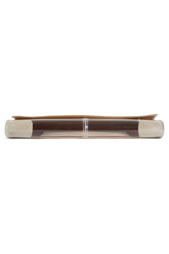 LUCIDITY Jeffrey Campbell Clutch Clear Beige Combo