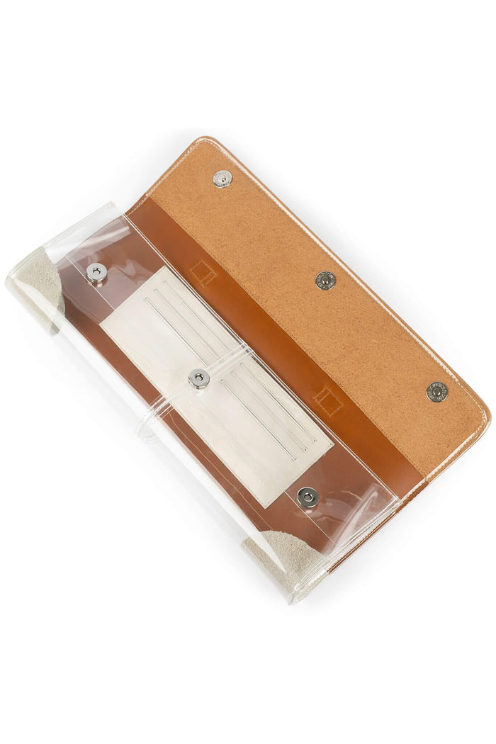 LUCIDITY Jeffrey Campbell Clutch Clear Beige Combo