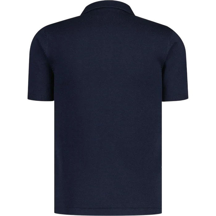 MADCAP Step On Men's Retro Mod Knitted Polo, Navy Blazer