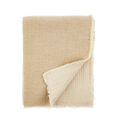 Madeira Double Sided Throw Beige/Natural - Magnolia Lane co. Home + Garden + Gift