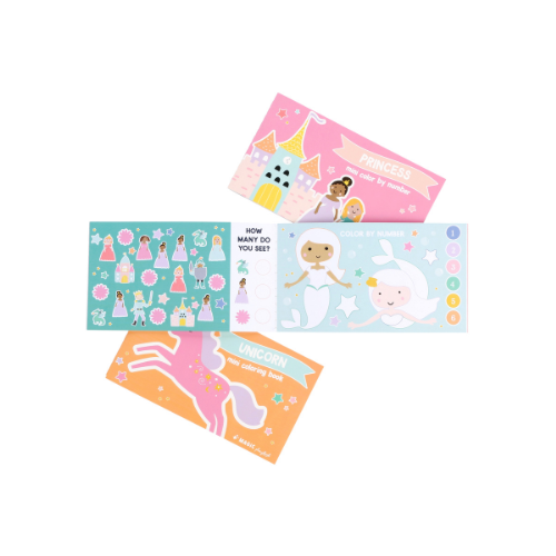 MagicPlaybook Set of 3 Pink Kids’ Activity Books Travel & On-the-Go Fun