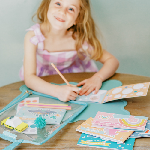 MagicPlaybook Set of 3 Pink Kids’ Activity Books Travel & On-the-Go Fun