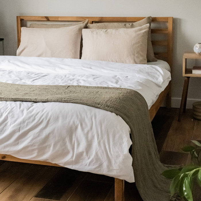 Malvasia Reversible Muslin Gauze Bedspread Blanket Cover W01 - Magnolia Lane co. Home + Garden + Gift