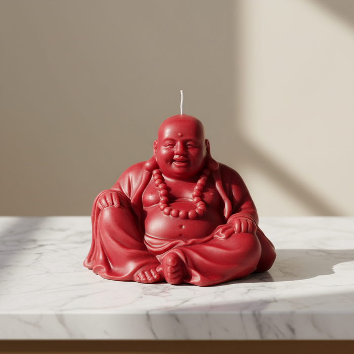 Buddha Candle Red – Marble