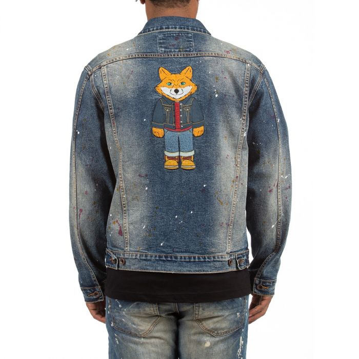 Men AKOO Run Alone Denim Jacket