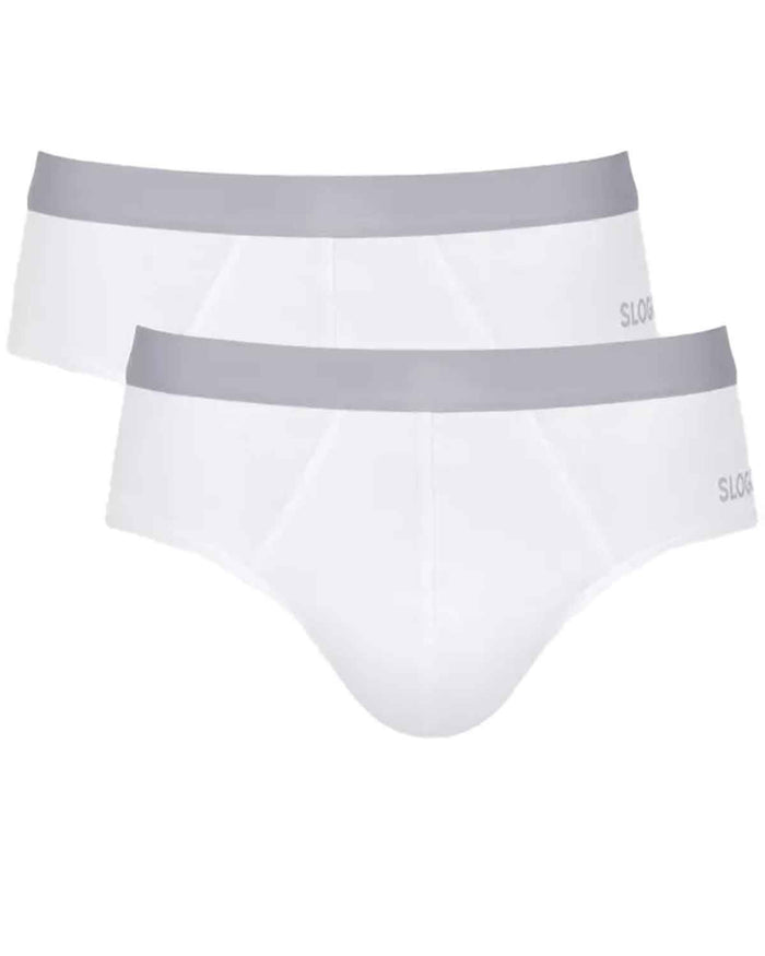 Mens Sloggi Brief 2 Pair Pack - White - Country Collection