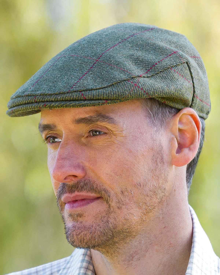 Men’s Tweed Wool Flat Cap - Brown - Country Collection