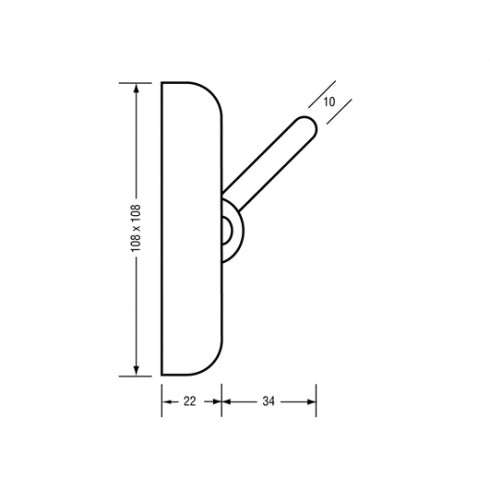 Metlam Anti-Ligature ML2122 Collapsible Coat Hook Concealed Fix (12kg)