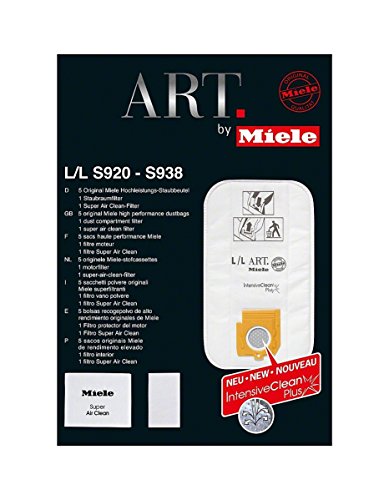 Miele L Bags for ART Vacuums 5/pk Part 05852650