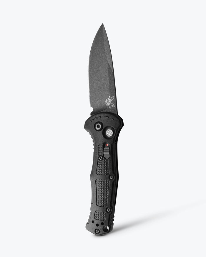 Mini Claymore Black Grivory - Upright Open View | Benchmade Knife Co.