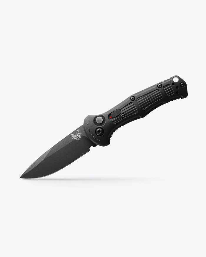 Mini Claymore Black Grivory - Angled Open View | Benchmade Knife Co.