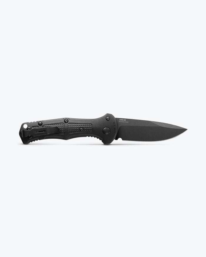 Mini Claymore Black Grivory - Back Open View | Benchmade Knife Co.