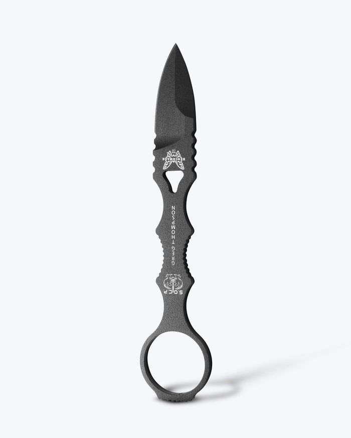 Black Mini SOCP® Dagger Spear-Point Tactical Knife - Vertical View | Benchmade Knife Co.