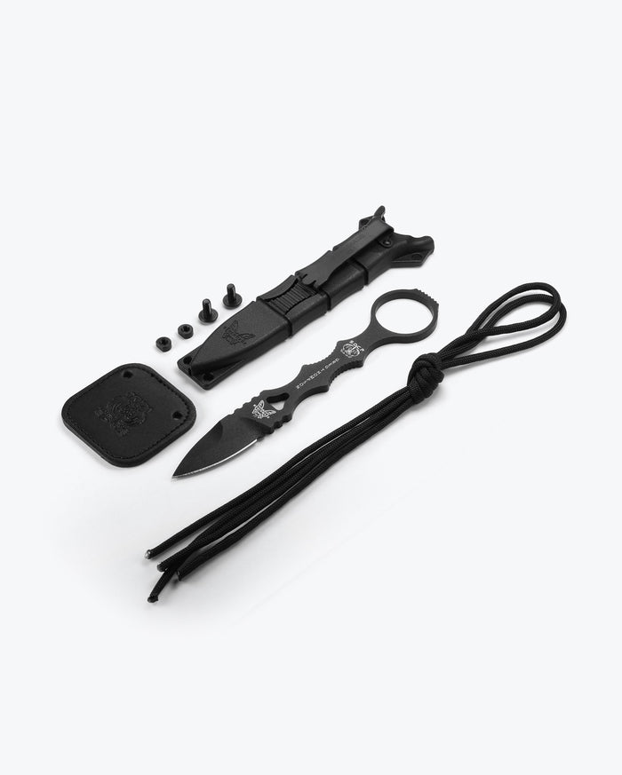 Black Mini SOCP® Dagger Complete Kit - Exploded View with Accessories | Benchmade Knife Co.