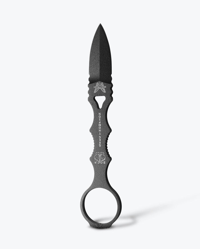 Black Mini SOCP® Dagger - Vertical Front View | Benchmade Knife Co.