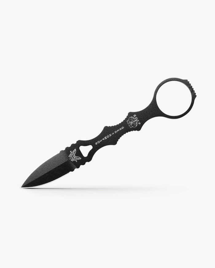 Black Mini SOCP® Dagger - Angled Side Profile | Benchmade Knife Co.