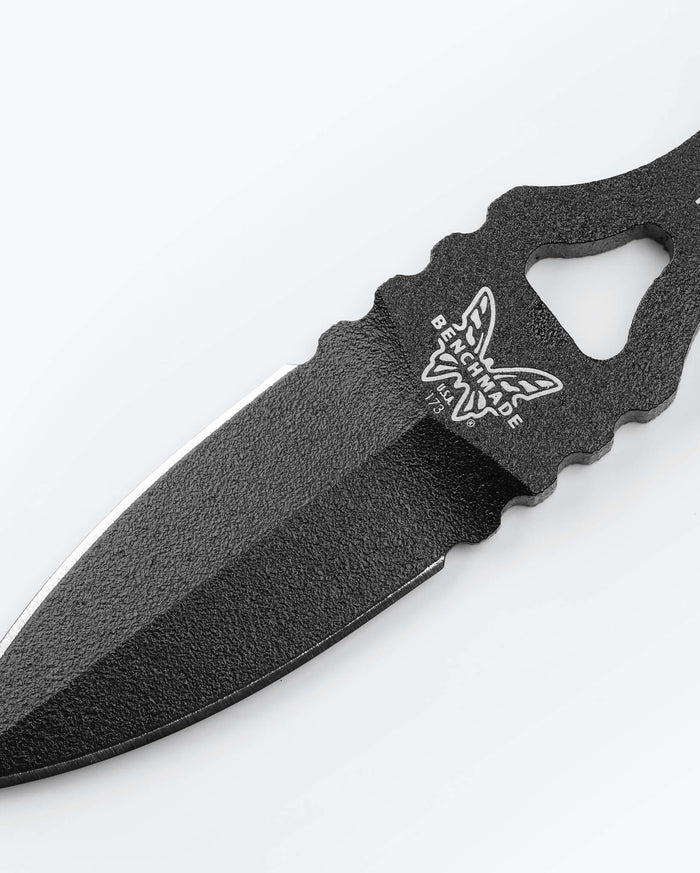 Black Mini SOCP® Dagger - Close-up Blade Detail | Benchmade Knife Co.