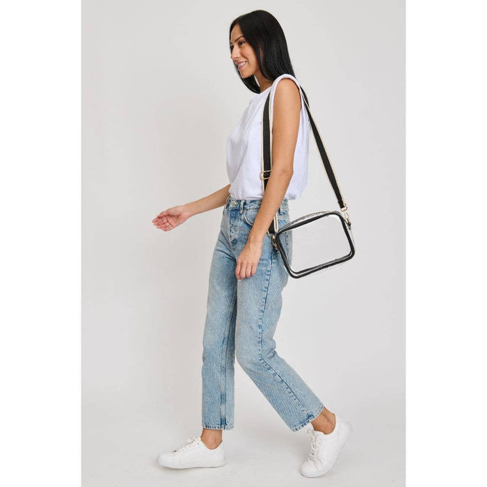 Moda Luxe - Christina Crossbody: Clear Black