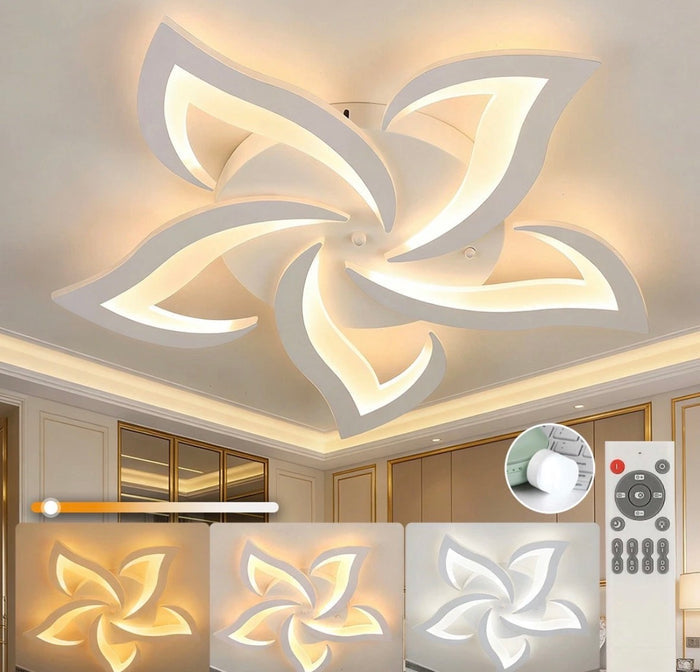 Modern Chandelier LED Lamp White Frame Ceiling Light Living Room Pendant Lights