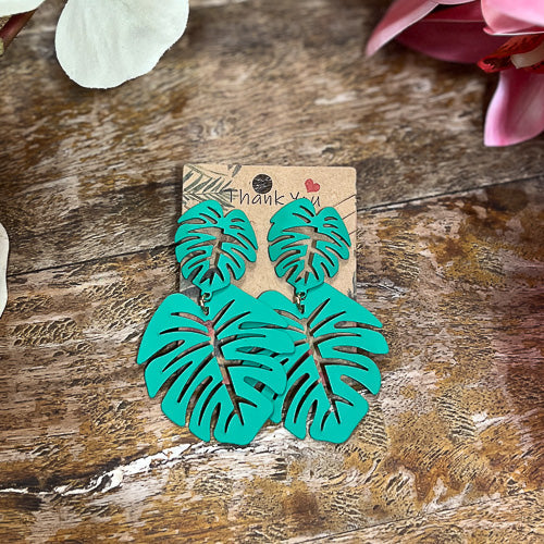 Monstera Leaf Earring