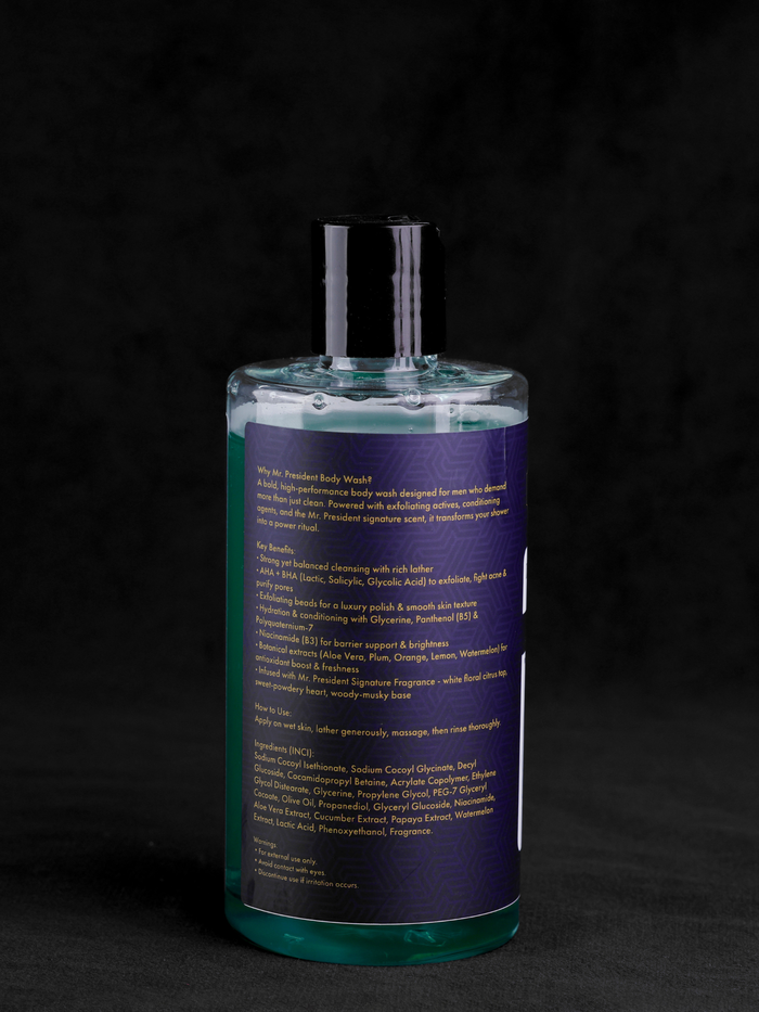 Mr President Deep Cleanse Body Wash By Aureia London - 300ml Aureialondon